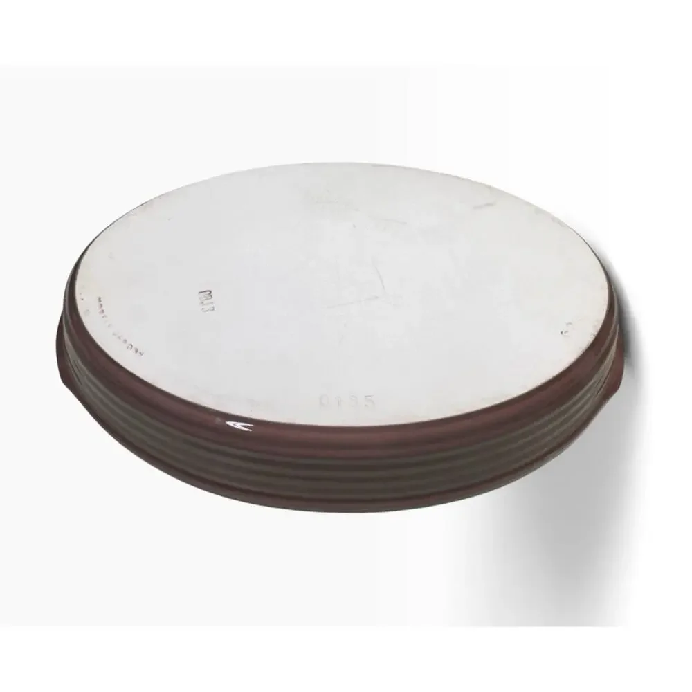 Emile Henry Oval Red 14.5inX9.5inX2.25in Serving Baking Handles Casserole Dish